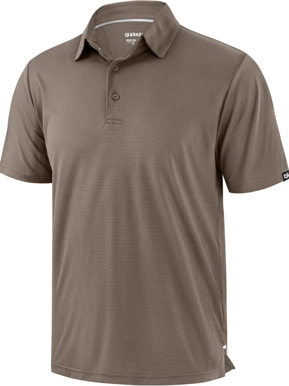 Men's Brown Golf Shirt Short Sleeve Dry Fit Moisture Wicking Polo Top Active